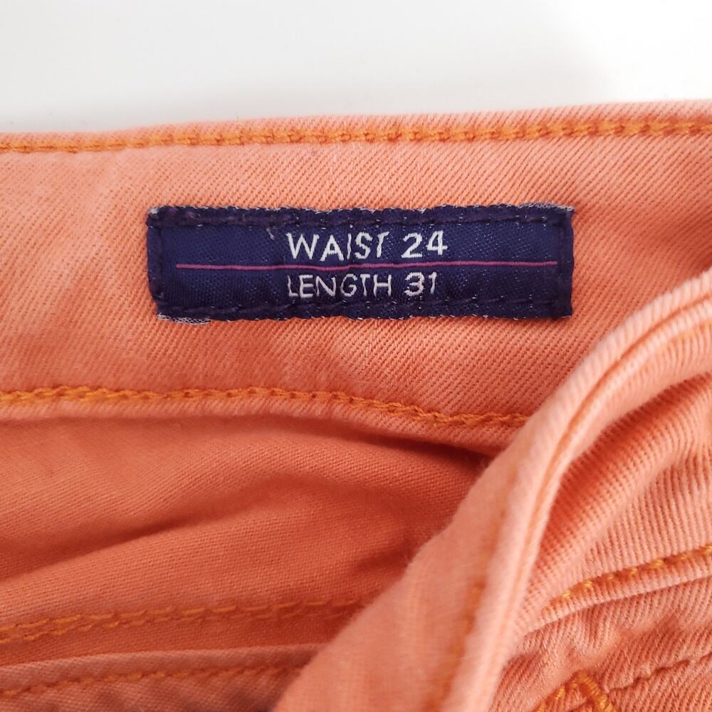 Vigoss Y2K Streetwear Bold CandyCoated The Jagger Orange Stretchy Skinny Jean 24 - Picture 6 of 12